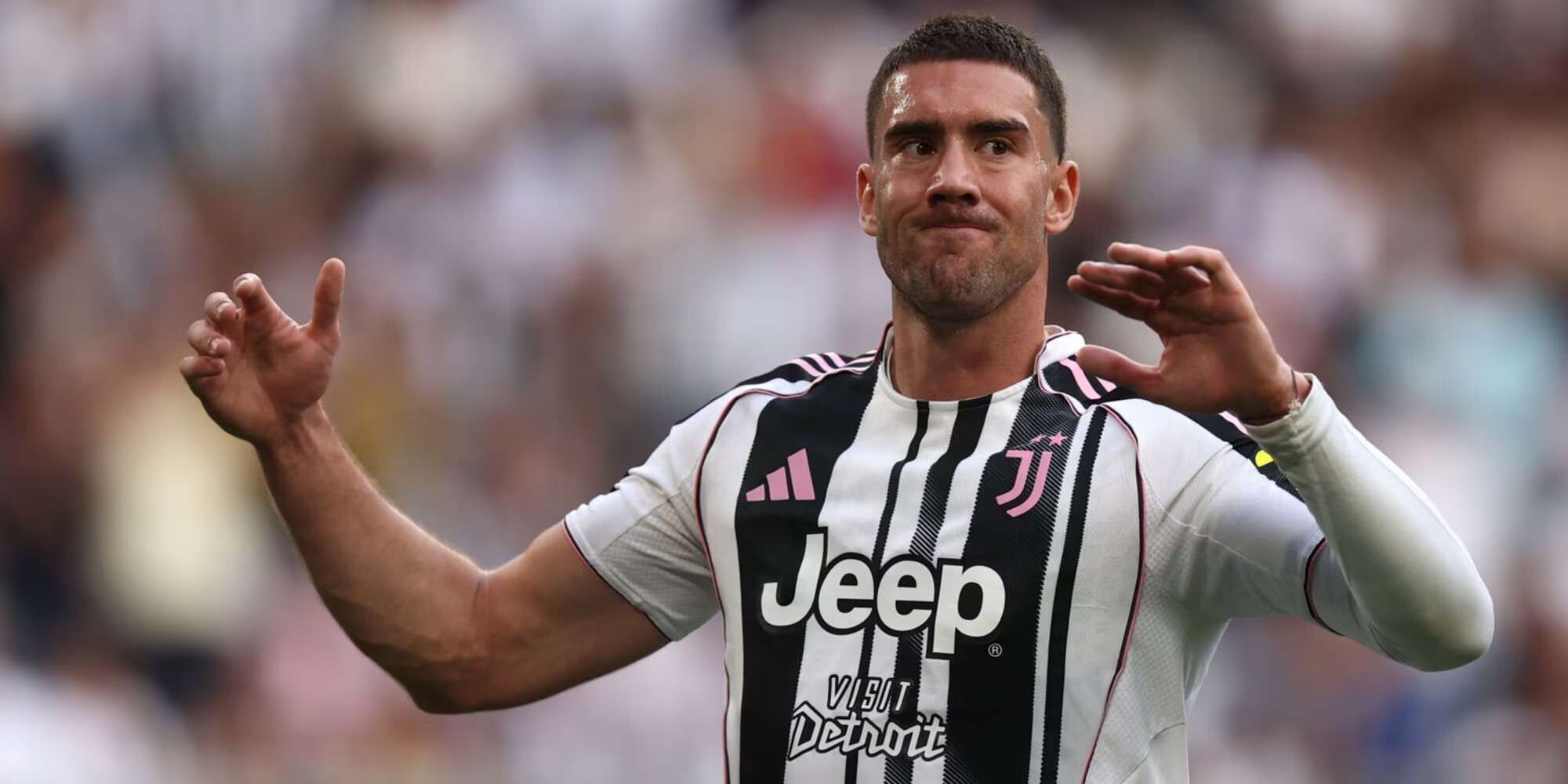 Juventus striker Dusan Vlahovic
