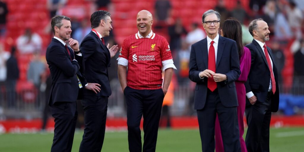 Arne Slot with Liverpool's owners from FSG