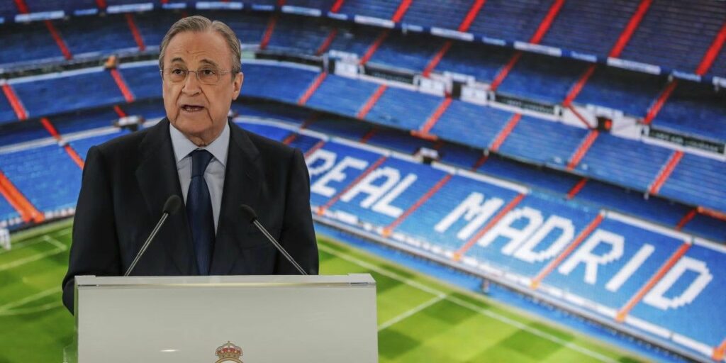 Real Madrid president Florentino Perez