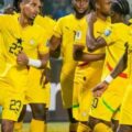 Ghana players celebrate Mohamed Kudus' goal against Comoros Islands