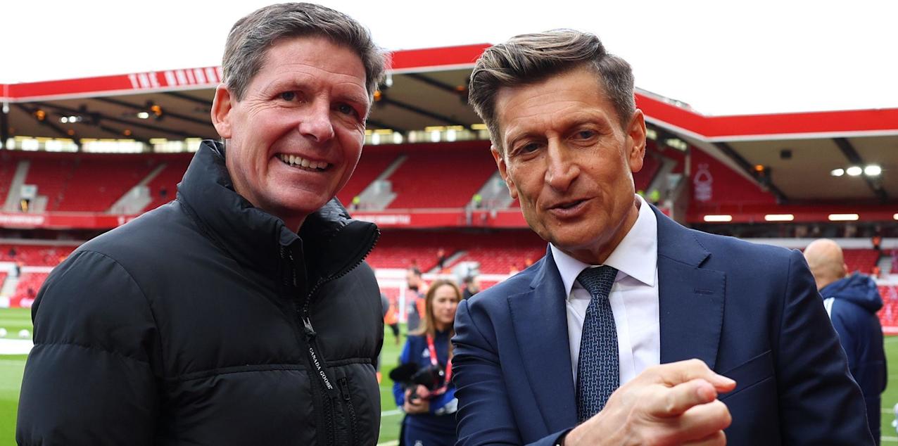 Crystal Palace's manager Oliver Glasner and owner Steve Parish