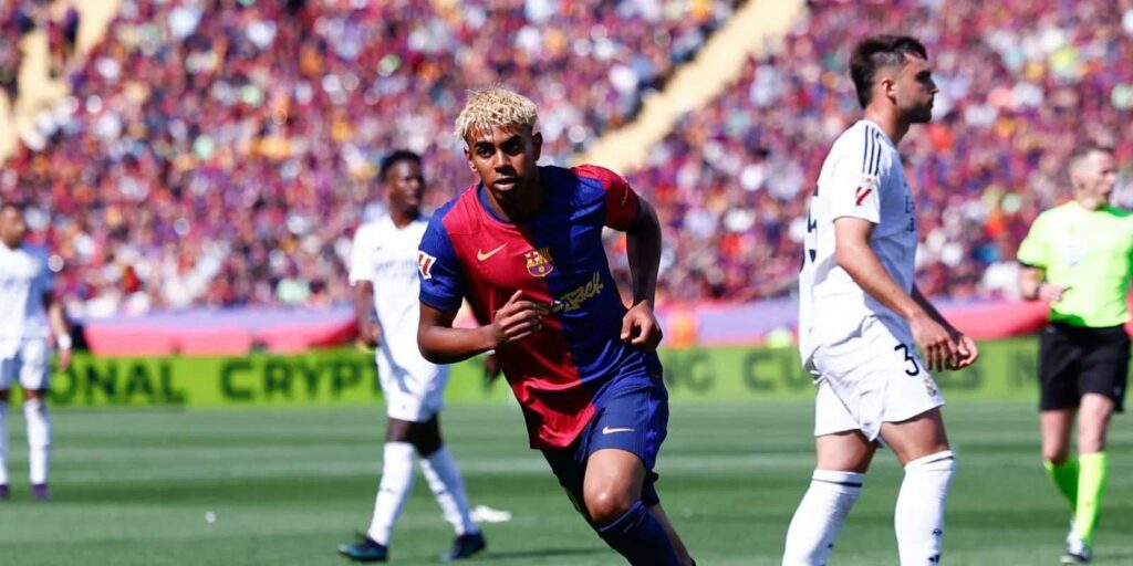 Lamine Yamal has just scored against Real Madrid