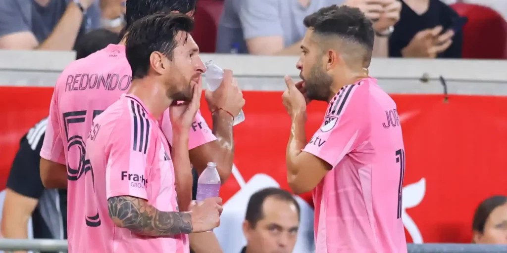 Lionel Messi and Jordi Alba