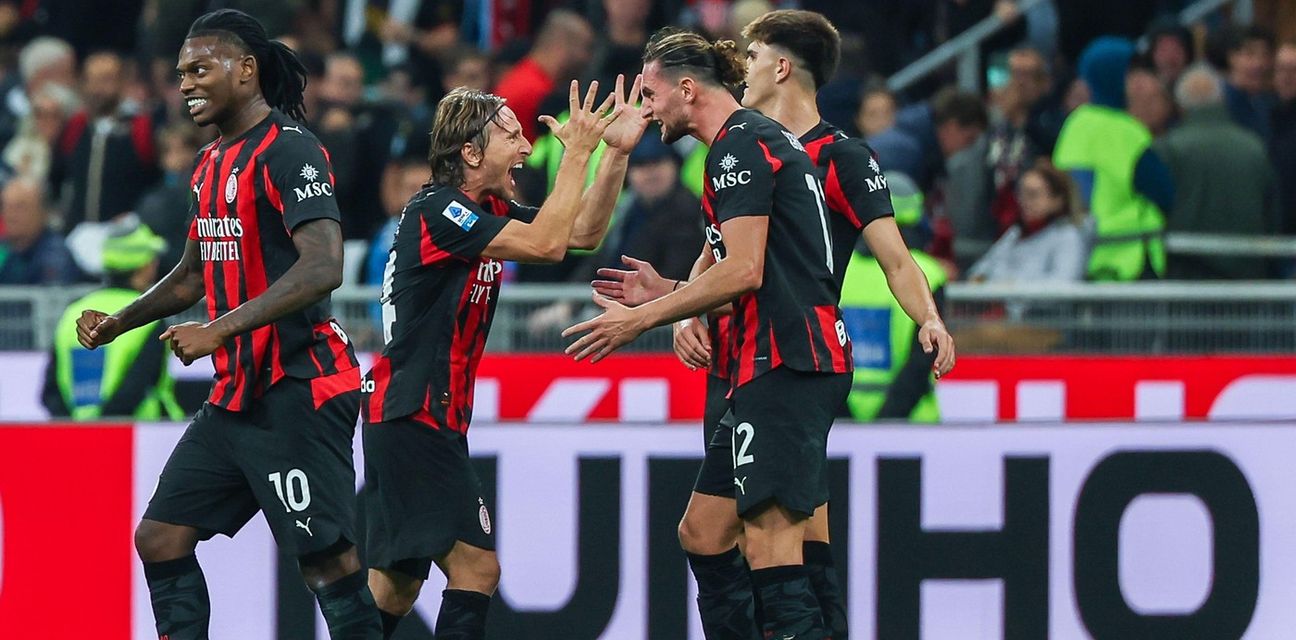 Luka Modric and Adrien Rabiot after a Milan goal