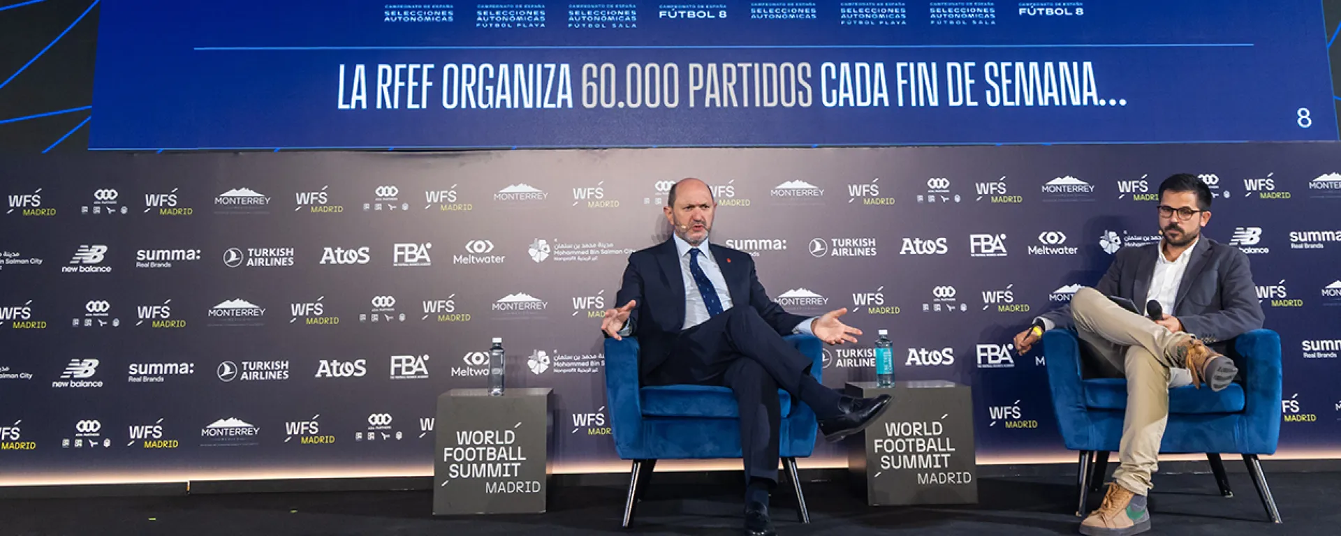 President of Spanish Football Federation Rafael Louzan at a football summit