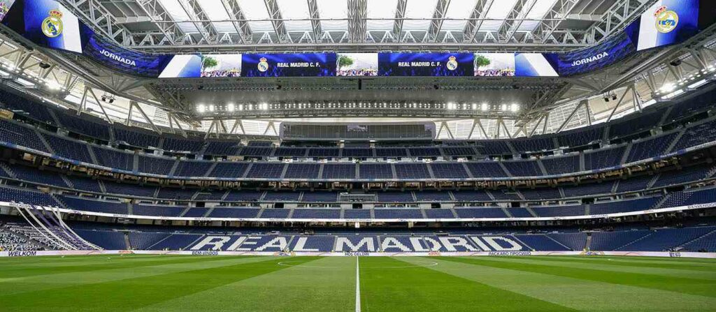Real Madrid Stadium Santiago Bernabeu from inside