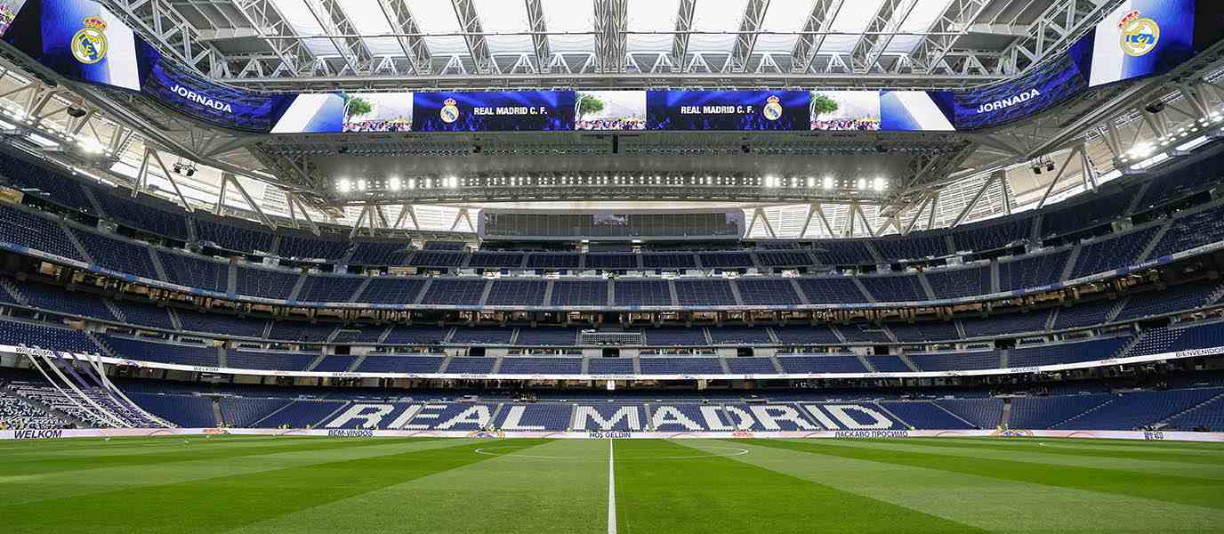 Real Madrid Stadium Santiago Bernabeu from inside