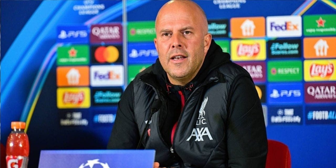 Liverpool manager Arne Slot during a press conference