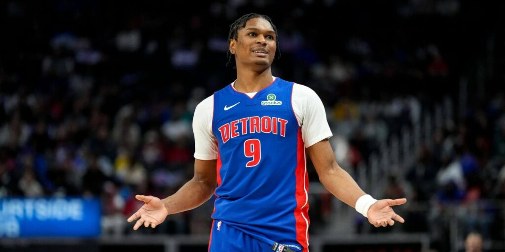 Detroit Pistons guard Ausar Thompson