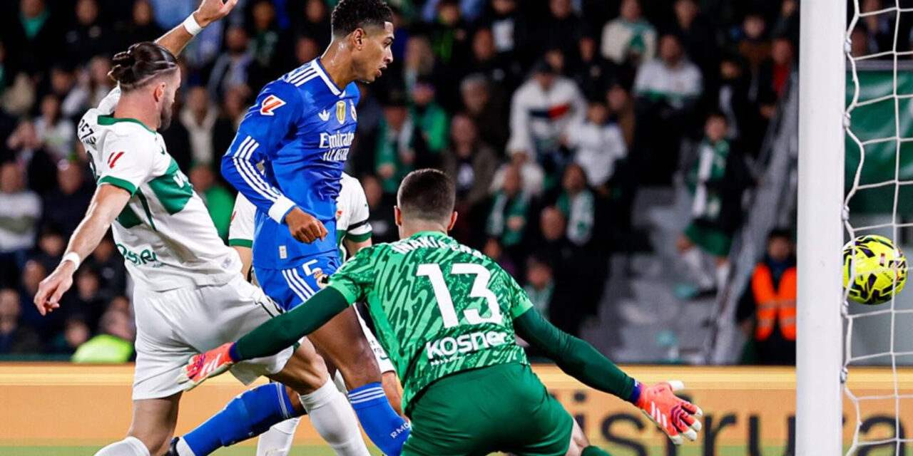 Jude Bellingham equalizes for Real Madrid against Elche
