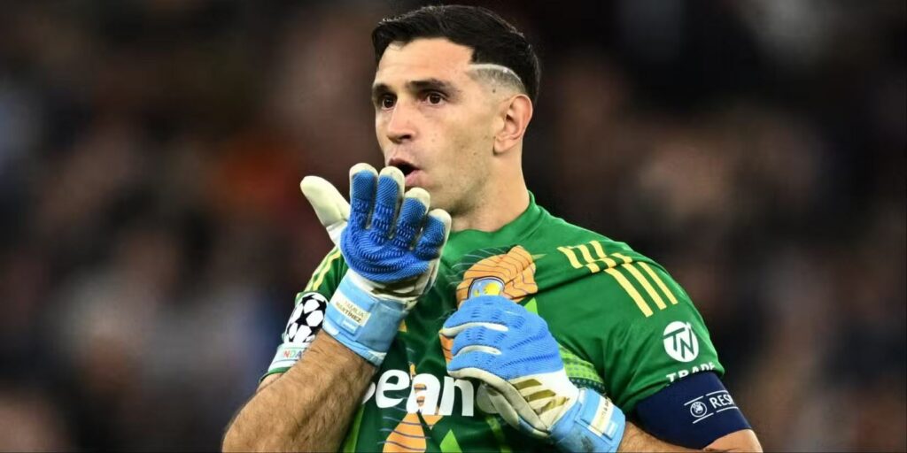 Aston Villa goalkeeper Emiliano Martinez