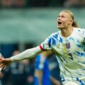 Erling Haaland has just scored for Norway against Italy
