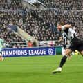Dan Burn scores a header for Newcastle against Athletic Bilbao