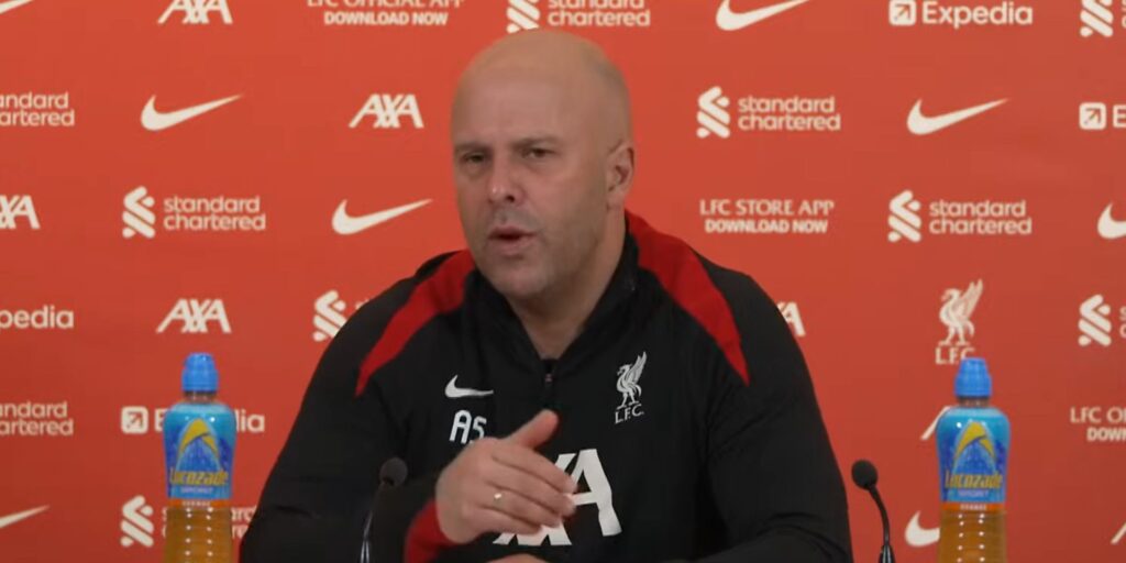 Liverpool manager Arne Slot