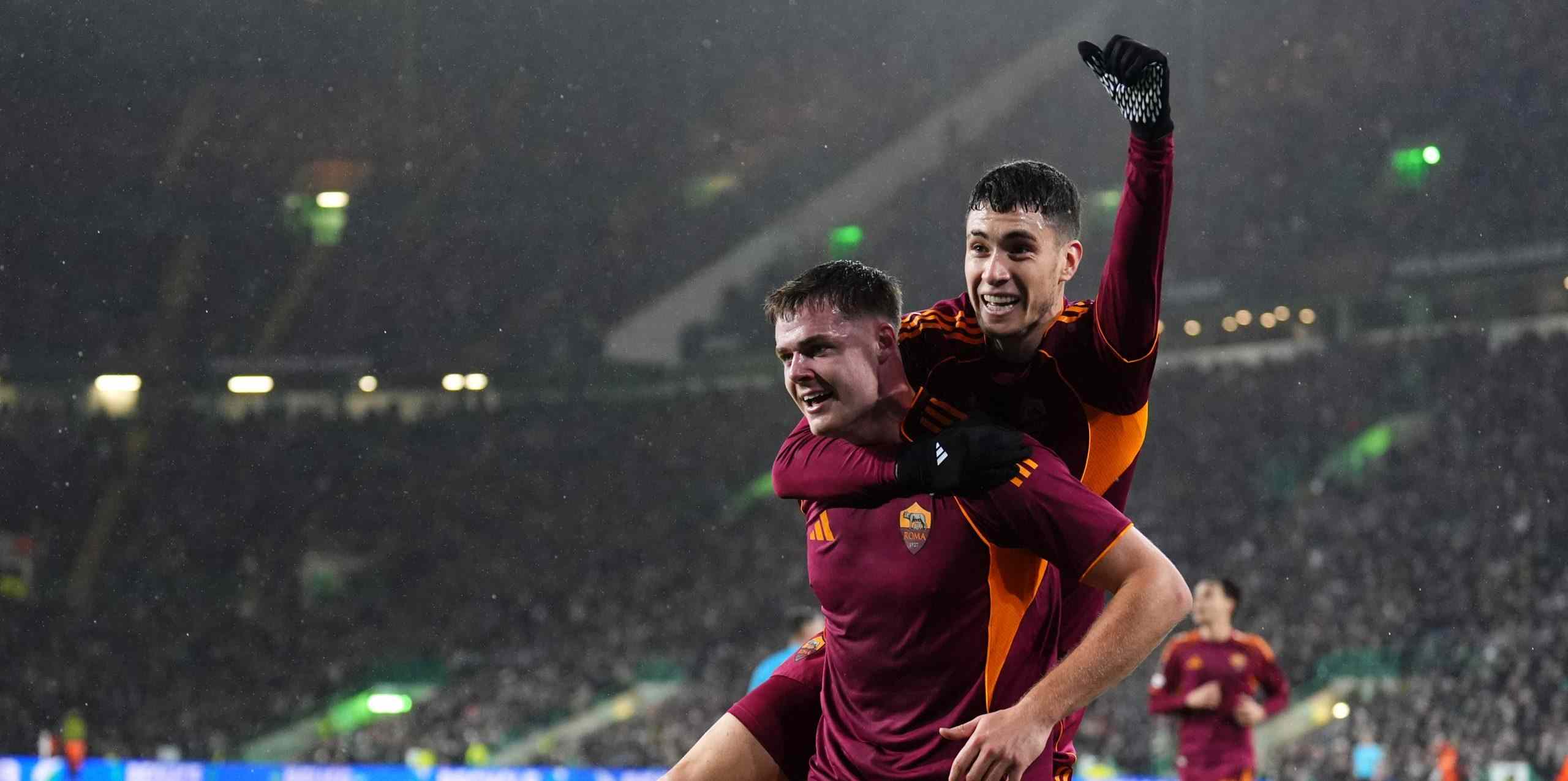 Evan Ferguson has just scored for Roma against Celtic