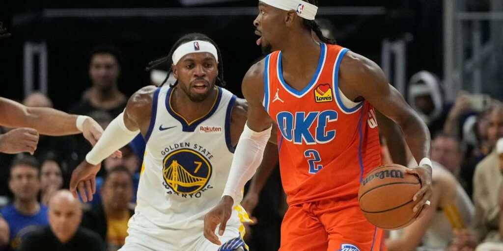 Shai Gilgeous-Alexander guarded by Buddy Hield