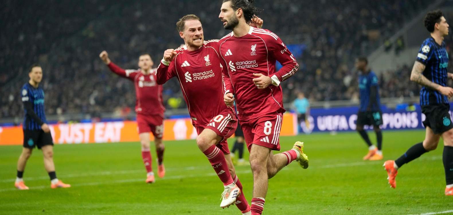 Dominic Szloboszlai has just scored a penalty for Liverpool against Inter