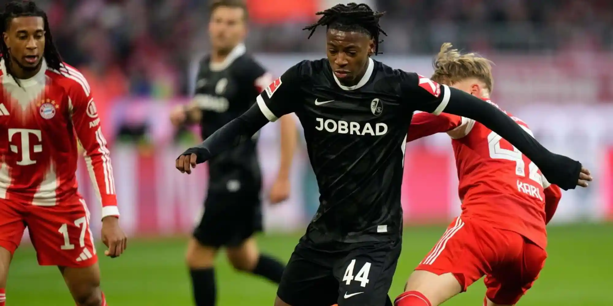 Freiburg midfielder Johan Manzambi