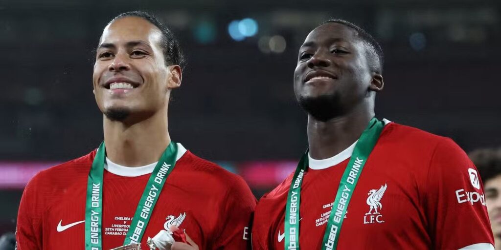 Virgil Van Dijk and Ibrahima Konate