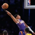 Ryan Dunn dunks in Los Angeles Lakers basket