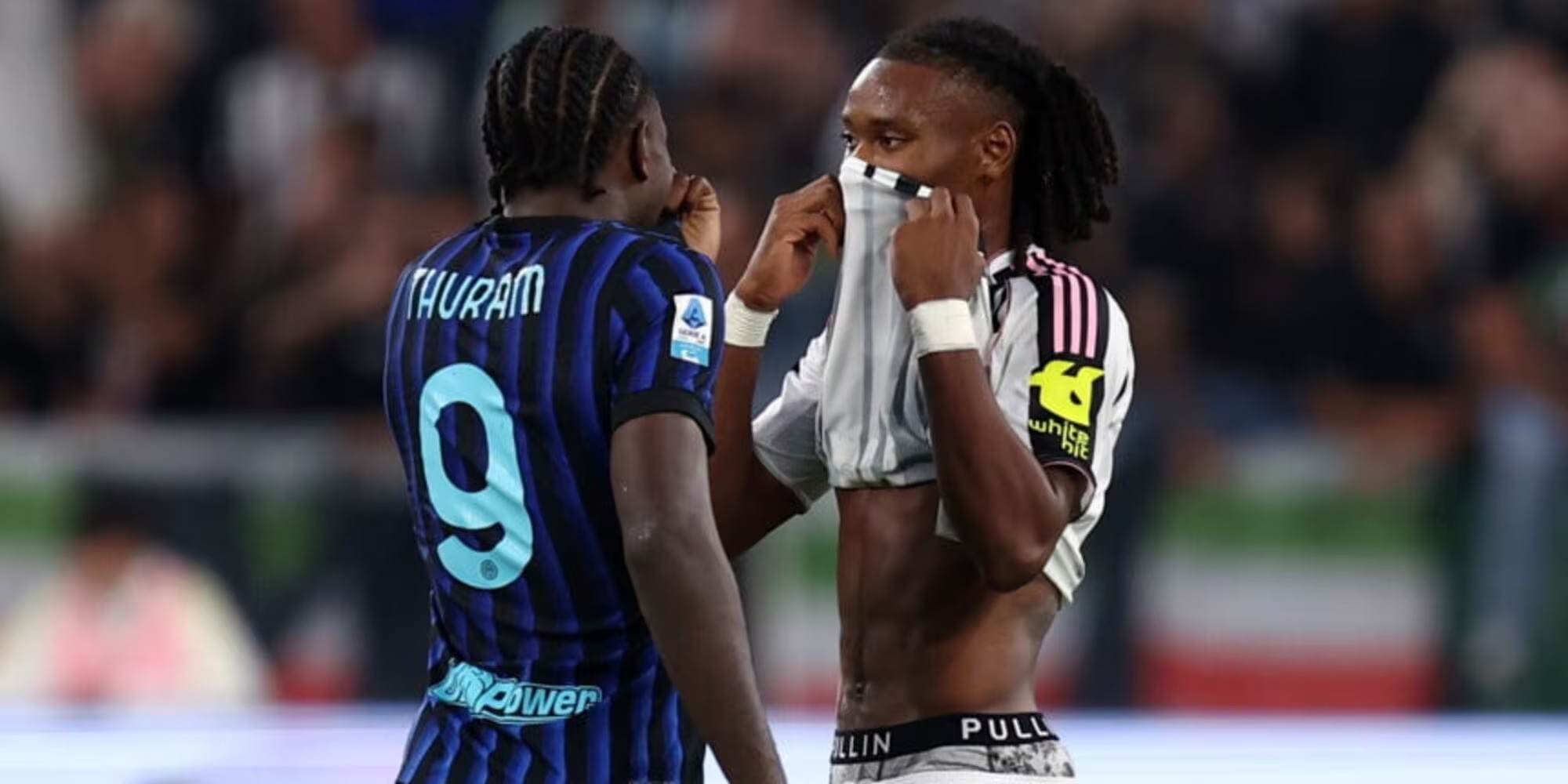 Marcus and Khephren Thuram talking