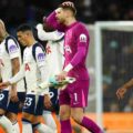 Tottenham players leaving the field together