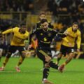 Bruno Fernandes scores a penalty against Wolverhampton