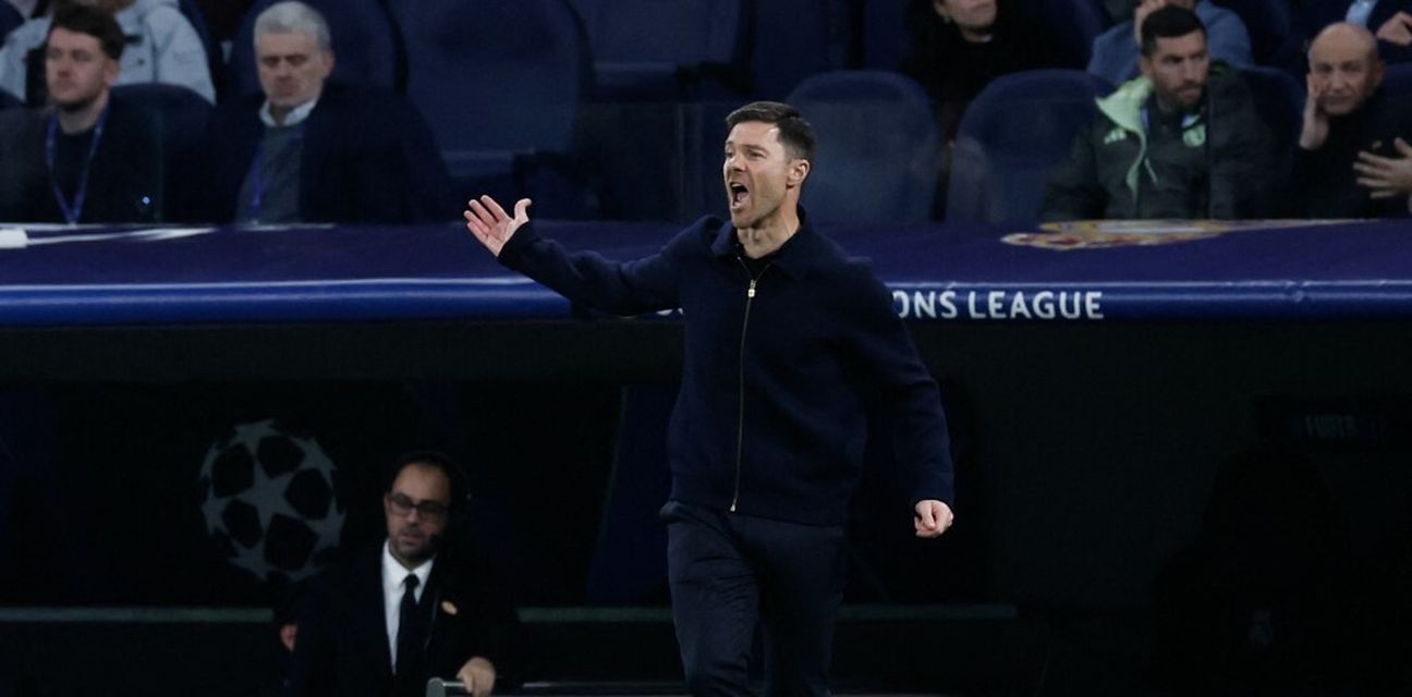 Real Madrid head coach Xabi Alonso during the Champions League match against Manchester City