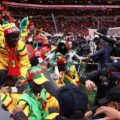 Ugly scenes between fans and stewards during AFCON final between Morocco and Senegal