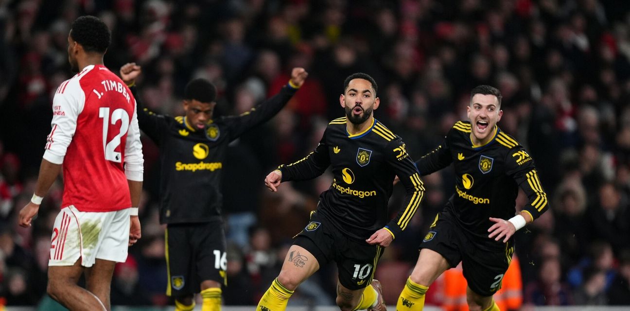 Matheus Cunha has just scored for Manchester United against Arsenal