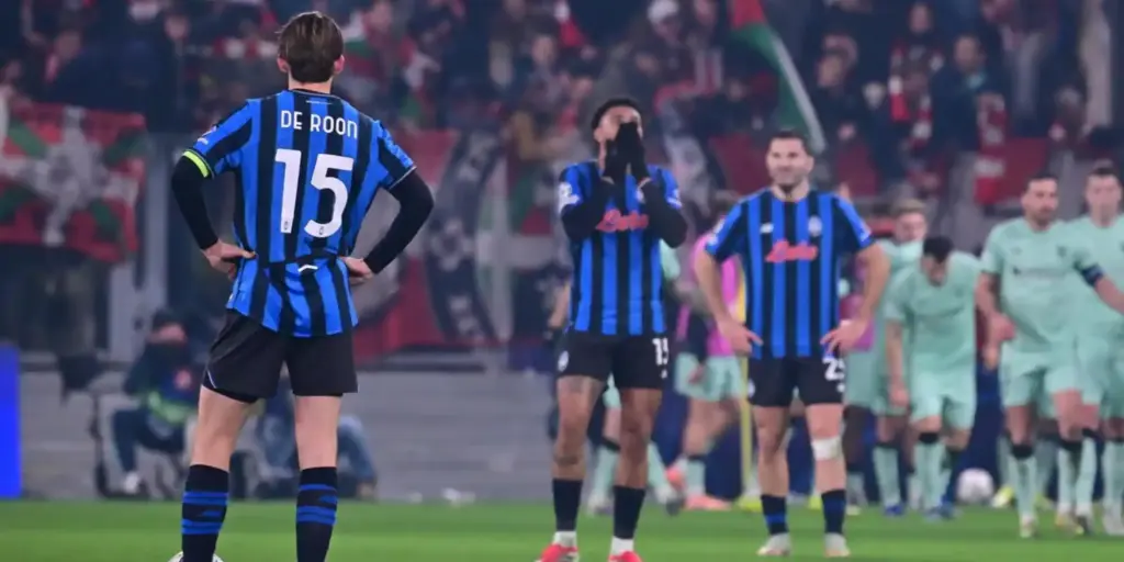 Atalanta players in disbelief as Athletic Club have turned the match around