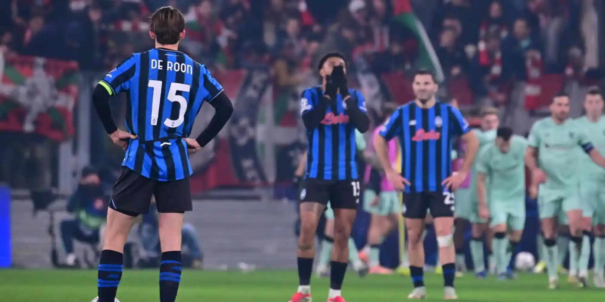 Atalanta players in disbelief as Athletic Club have turned the match around
