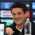 Inter head coach Cristian Chivu during a press conference