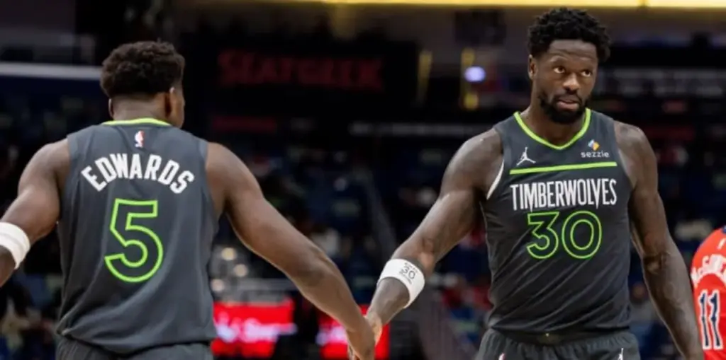 Anthony Edwards and Julius Randle