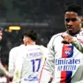 Endrick celebrates after scoring against Metz