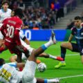 Jeremie Frimpong in Marseille penalty box