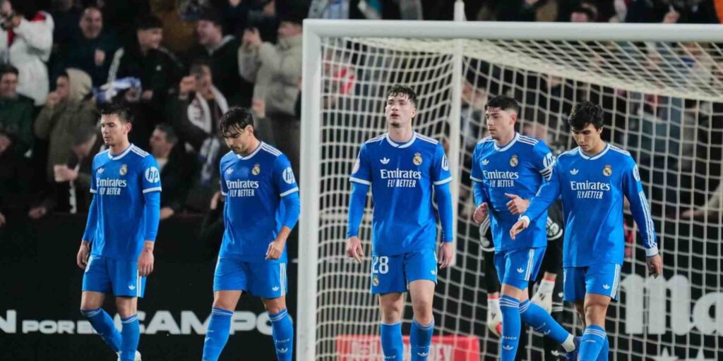 Real Madrid players after conceding to Albacete