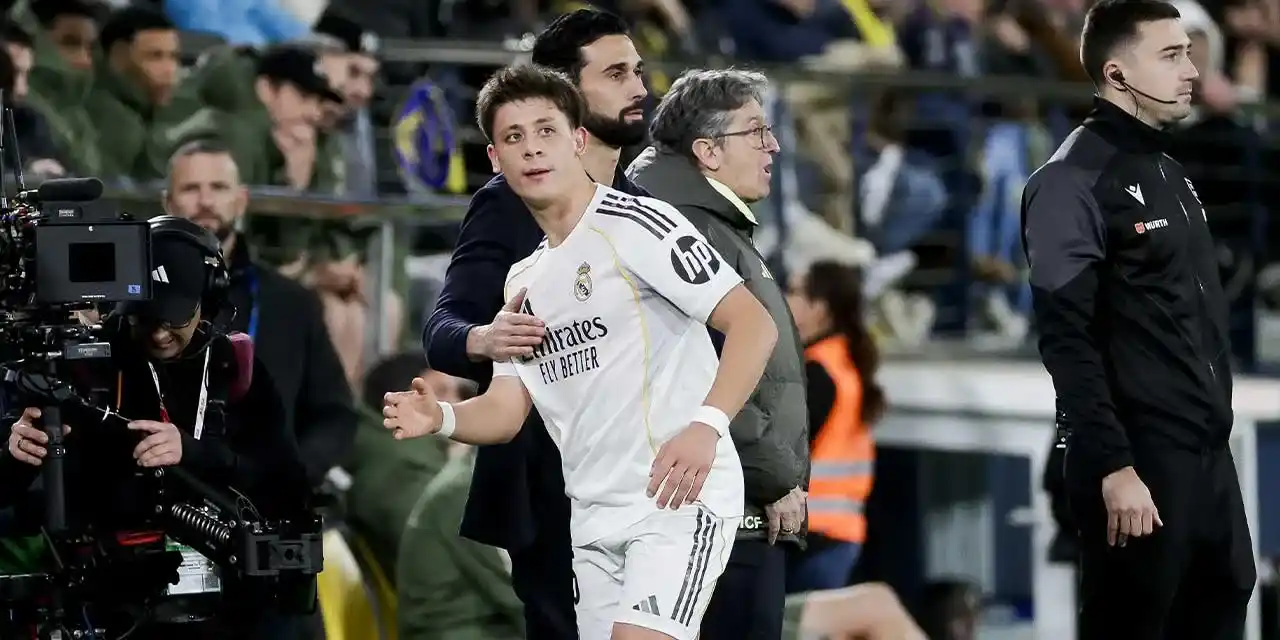 Arda Guler moments after being substituted