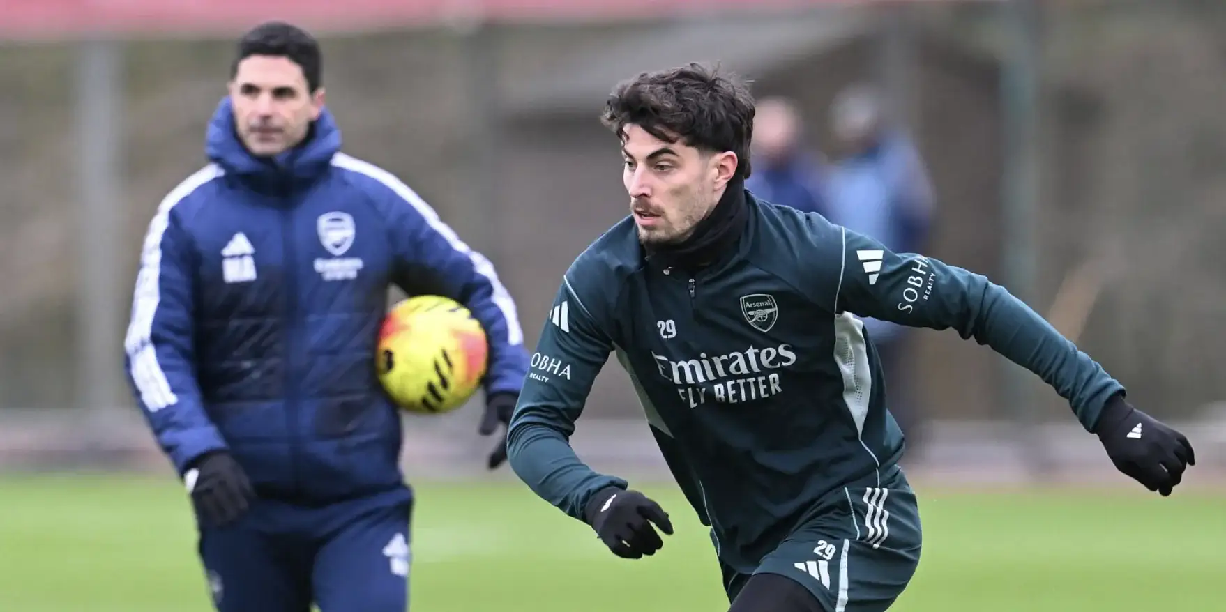 Kai Havertz in Arsenal training