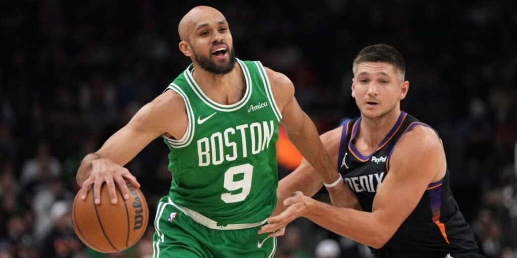 Grayson Allen trying to stop Derrick White