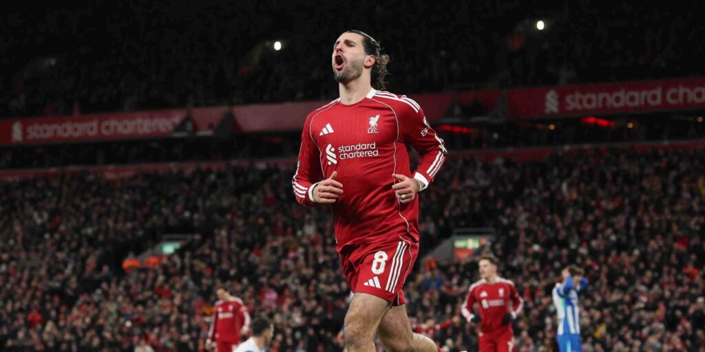 Liverpool midfielder Dominic Szoboszlai