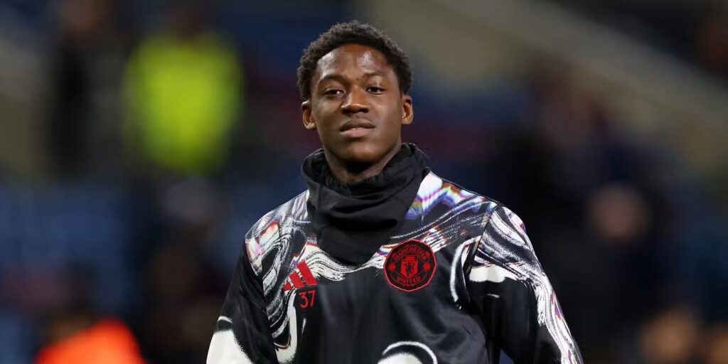 Manchester United midfielder Kobbie Mainoo