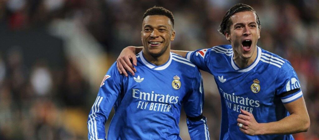 Kylian Mbappe and Alvaro Carreras