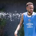 Neymar in Santos training