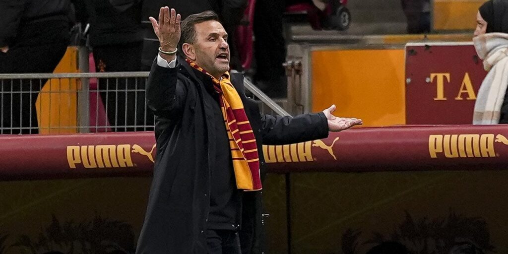 Galatasaray head coach Okan Buruk