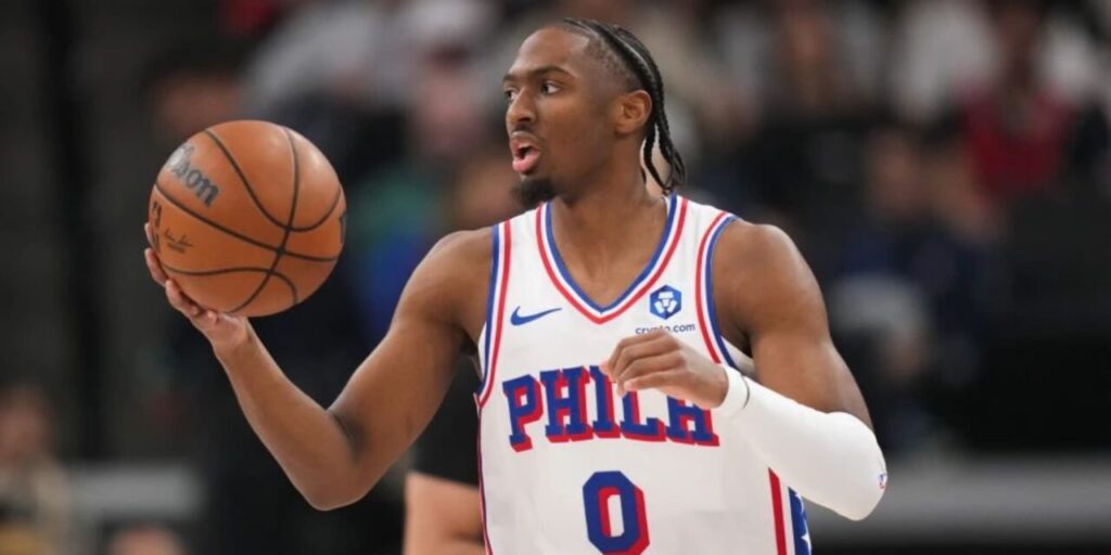 Philadelphia 76ers point guard Tyrese Maxey