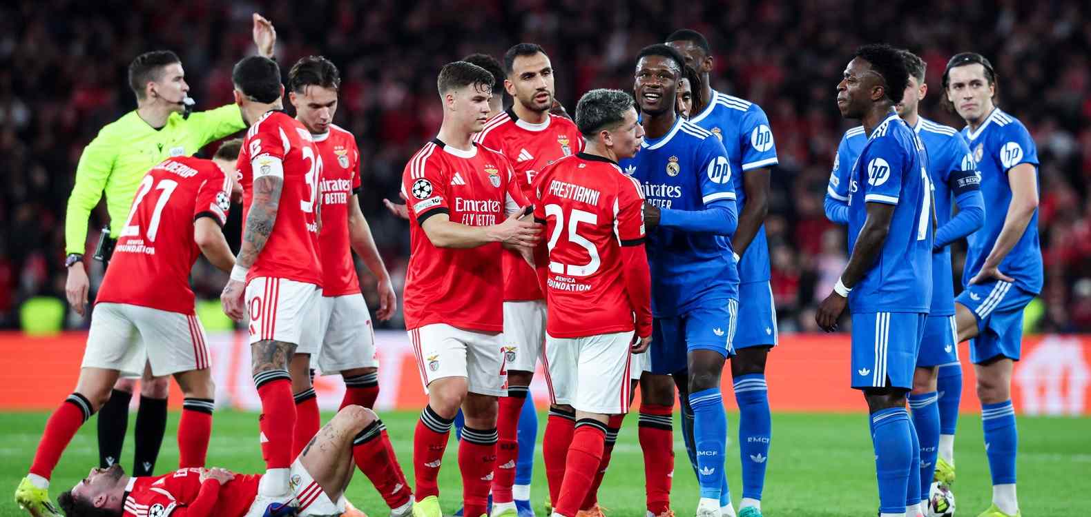 Brawl between Benfica and Real Madrid players