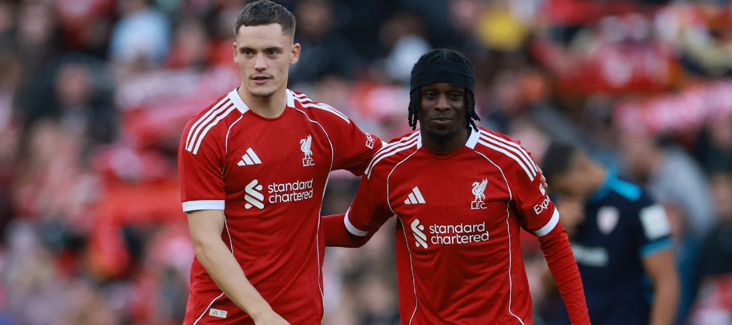 Liverpool teammates Florian Wirtz and Jeremie Frimpong