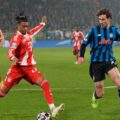 Michael Olise trying to cross the ball