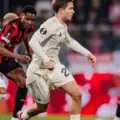 Nottingham and Midtjylland players in a battle for the ball